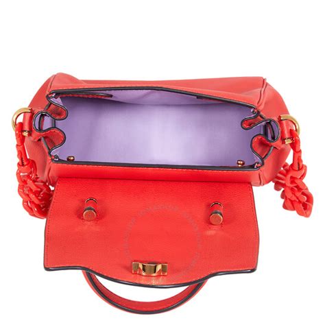 versace dbfi040|Versace Ladies Red Leather La Medusa Small Handbag .